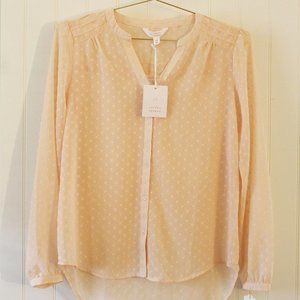 Lauren Conrad ✤ Long Sleeve Button Heart Blouse